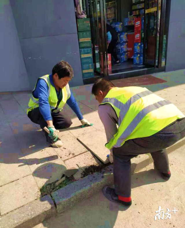 對(duì)北山路、南門大道等地段損壞路面進(jìn)行修復(fù)。